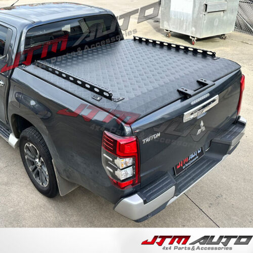 Black Aluminum Hard Lid Tonneau Cover Strut Lift to suit Mitsubishi Triton MQ MR