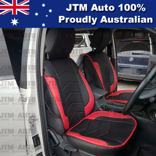 PREMIUM Red PU leather Waterproof Seat Covers for Ford Ranger PX 2012-2018