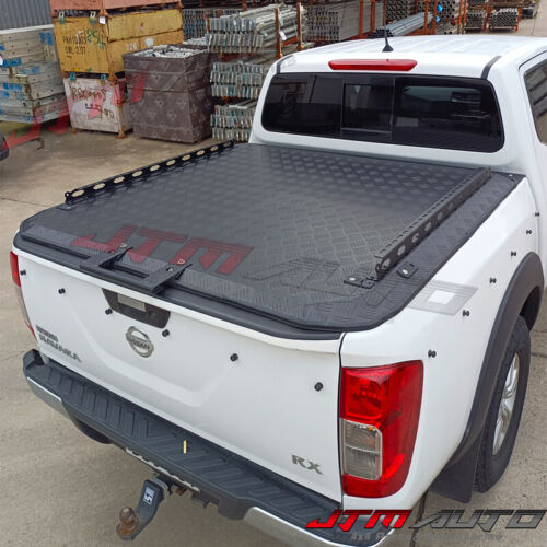 Black Aluminium Hard Lid Tonneau Cover Strut Lift to suit Nissan Navara Np300