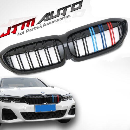 Gloss Black Double M Line Bumper Grill Grille suitable for BMW 3 Series G20 G21