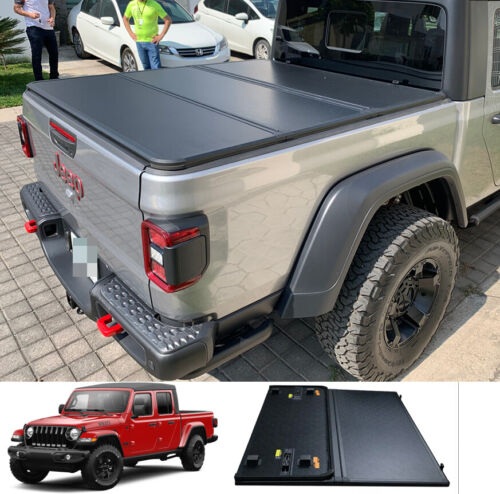 Aluminum Tri-Fold Folding Hard Tonneau Cover to suit Jeep Gladiator 2020+