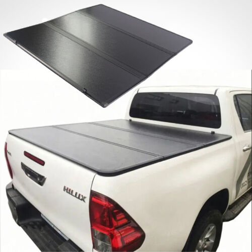 Aluminium Tri-Fold Folding Hard Tonneau Cover to suit Toyota Hilux N80 2015-2023