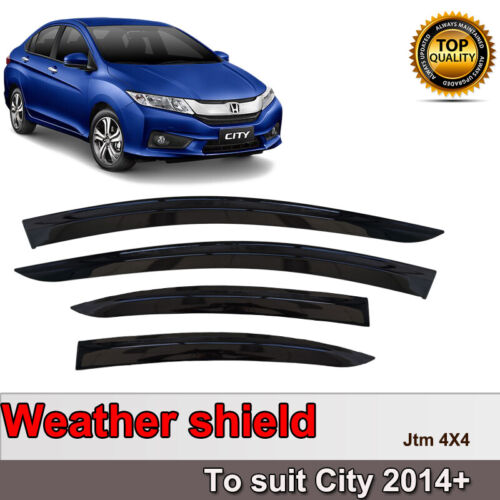 Quality Slim Weather Shield Weathershield Window Visor for Honda City 2014-2019