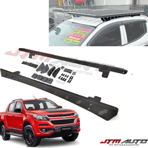 Black roof racks brackets kits roof rails to suit Holden Colorado 2012-2020