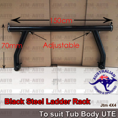 Universal Powder Coat Black Steel Ladder Rack Roll Bar To suit LDV T60 T-60