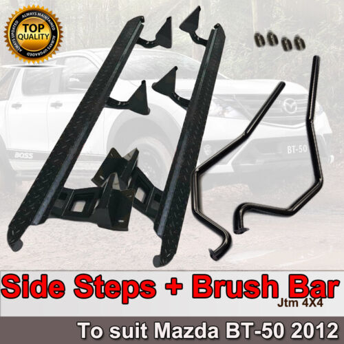 Heavy Duty Side Steps & Brush Bars to suit Mazda BT-50 BT50 2012-2020