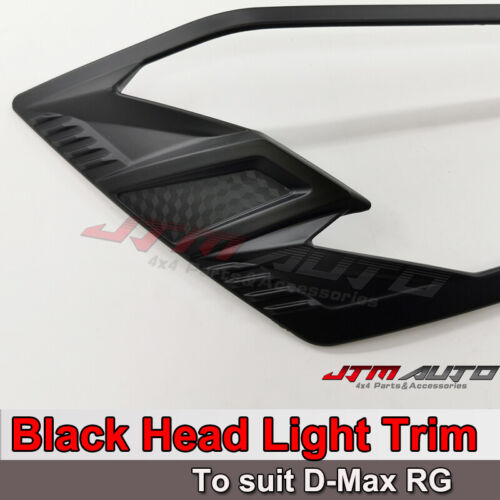 MATT Black Head Light Cover Trim to suit Isuzu D-max DMAX 2020+