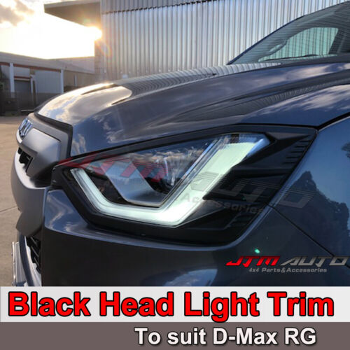 MATT Black Head Light Cover Trim to suit Isuzu D-max DMAX 2020+