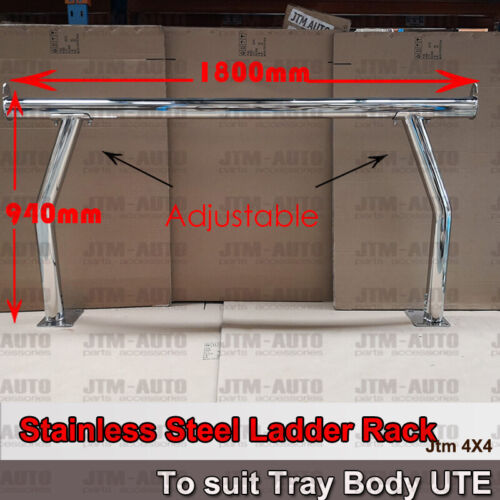 Universal Stainless Steel Ladder Rack Roll Bar For Ute Trays Body H:940mm/1070mm