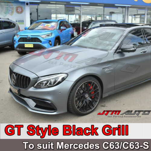 Black GT Bumper Grille Grill to suit Mercedes-Benz AMG C63 C63-S W205 C205 S205