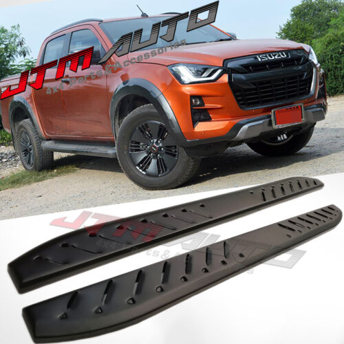 Heavy Duty Shark Bar Black Off road Side Steps to suit Isuzu D-max Dmax 2020+