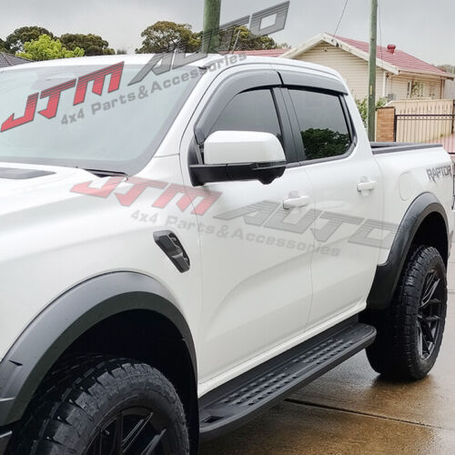 Black Tinted Weather Shields Windows Visors to suit Ford Ranger Raptor 2022+