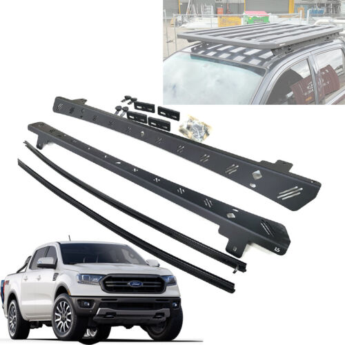 Black roof racks brackets kits roof rails to suit Ford Ranger PX 2012-2022