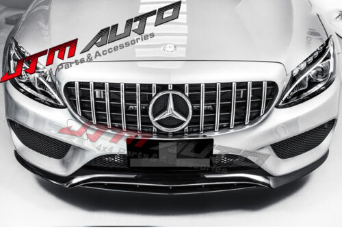 Chrome Black GT Style Grill Grille to suit Mercedes C-Class W205 C205 C43 15-18