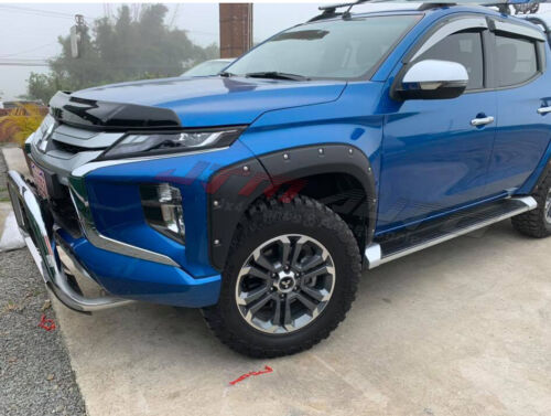 Smooth Matt Black Fender Flares Wheel Arch to suit Mitsubishi Triton MR 2018+