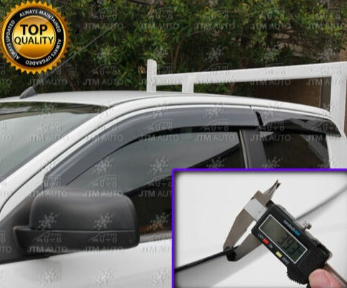 Bonnet Protector + Weather Shields Visor for Ford Ranger PX2 Extra Cab 2015-2018