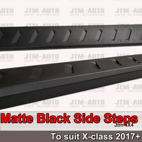 Heavy Duty Steel Black Off road Side Steps suit Mercedes-Benz X-class 2018+