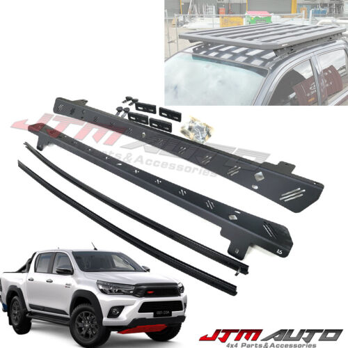 Black roof racks brackets kits roof rails to suit Toyota Hilux N80 2015-2023