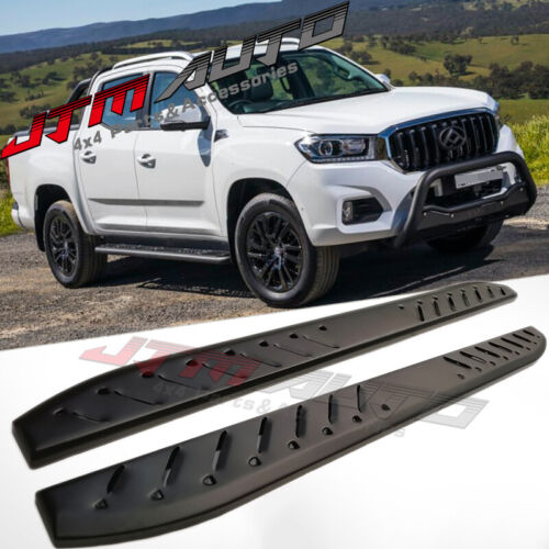 Heavy Duty Shark Bar Black Off road Side Steps to suit LDV T60 2017+