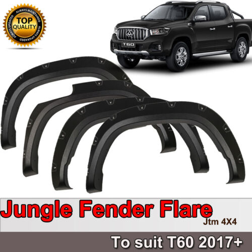 Jungle Black Fender Flares Wheel Arch Pocket Style to suit LDV T60 2017-2021