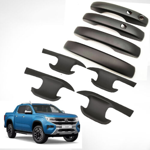 MATT Black Door Handle Bowl Cover Protector to suit VW Volkswagen Amarok 2023+