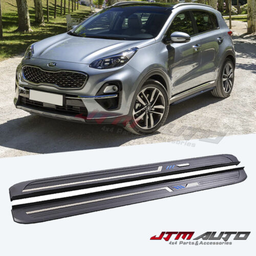 Black Aluminium Running Board Side Steps to suit KIA Sportage 2016-2021