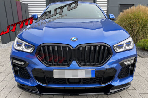 Gloss Black Double M Style Front Bumper Kidney Grill Grille for BMW X6 G06