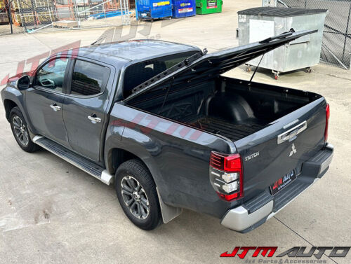 Black Aluminum Hard Lid Tonneau Cover Strut Lift to suit Mitsubishi Triton MQ MR