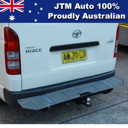 Alloy Silver Rear Step Bumper Bar TOW BAR to suit Toyota Hiace 2005-2019 LWB Only