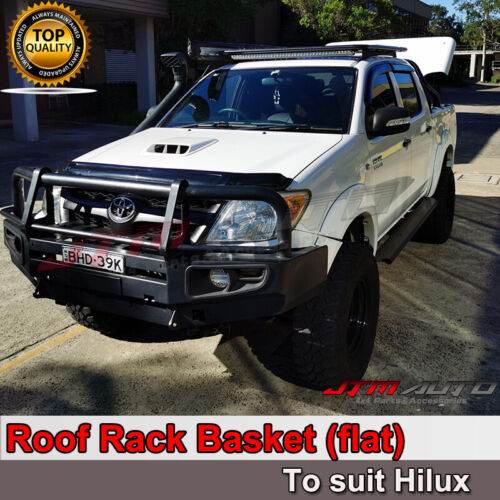 Universal Black Roof Rack Roof Basket (Flat) to suit Toyota Hilux 2005-2020