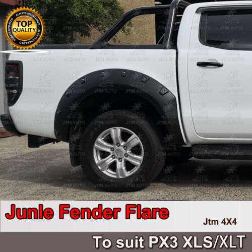 Jungle Black Fender Flares Wheel Arch to suit Ford Ranger PX3 XLS/XLT 2018-2021