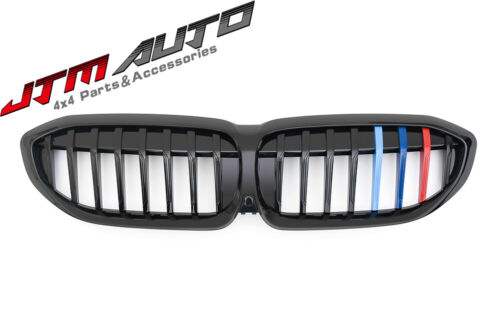 Gloss Black M Line Front Bumper Grill Grille suitable for BMW 3 Series G20 G21