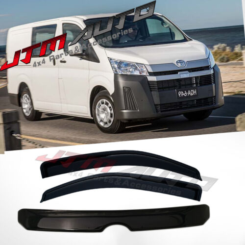 Bonnet Protector Guard + Weather Shields Visor to suit Toyota Hiace 2019+