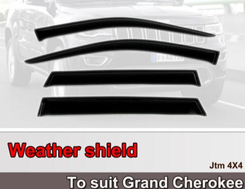 Premium Weather Shield Weathershields Window Visor For Jeep Grand Cherokee 2010+