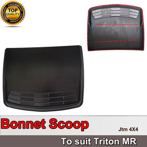 Matt Black Bonnet Scoop Hood Cover to suit Mitsubishi Triton MR 2019+