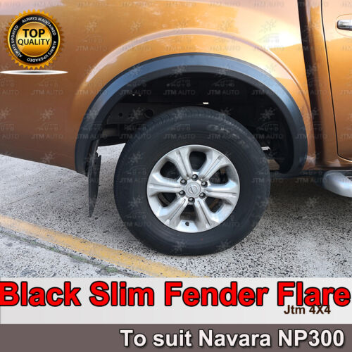 Matt Black Slim Fender Flare Wheel Arch to suit Nissan Navara NP300 2014-2020