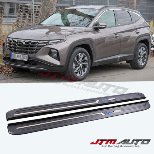 Black Aluminium Running Board Side Steps to suit Hyundai Tucson 2021+