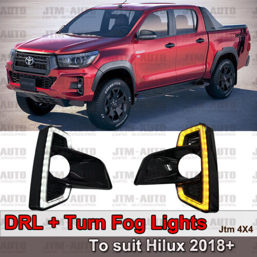 Daytime Running Lights DRL with Turn Indicator to suit Toyota Hilux 2018+