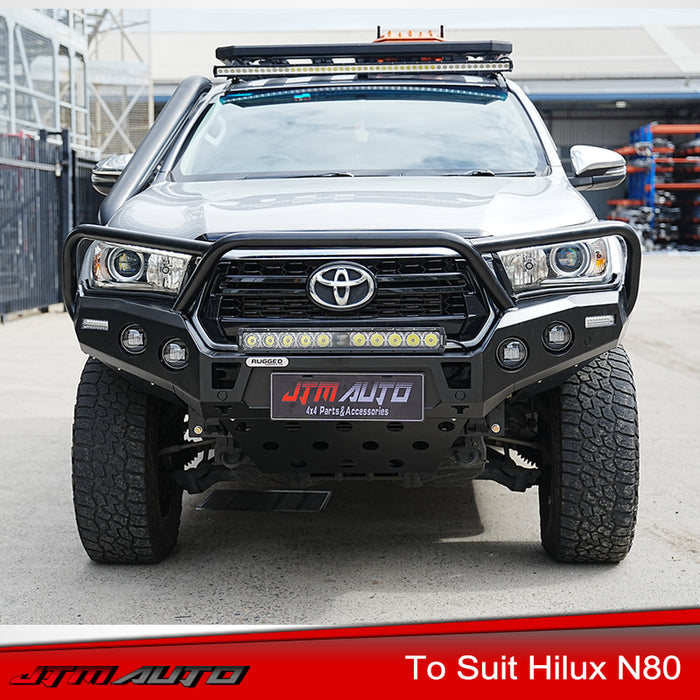 Rugged Bull Bar Bumper Replacement Protection to suit Toyota Hilux N80 2018-2020