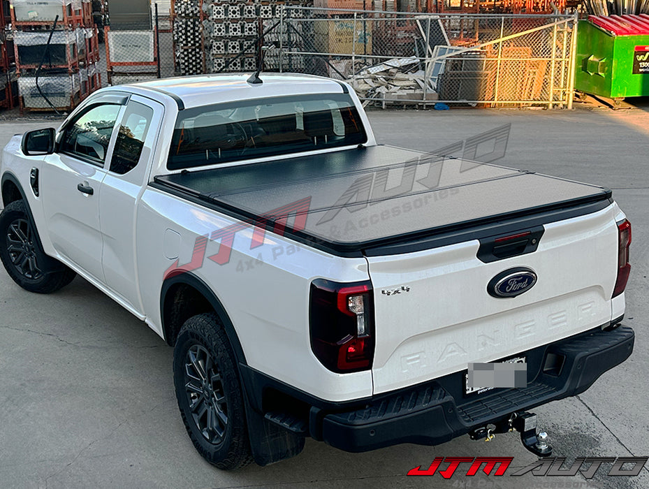 Aluminium Tri-Fold Folding Hard Tonneau Cover Suits Ranger Next Gen Super Cab