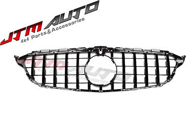 Black GT Style Grill Grille to suit Mercedes C-Class W205 C205 & C43 2015-2018