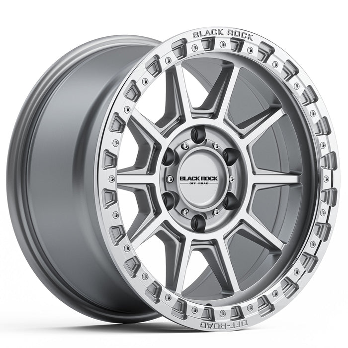 Black Rock Gunner Silver Machined WHEEL ONLY