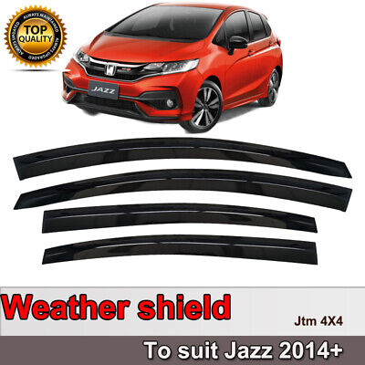 Slim Weather Shield Weathershield Window Visor for Honda Jazz 2014-2020