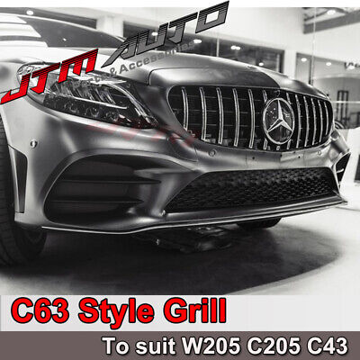 Chrome C63 AMG style Grill Grille to suit Mercedes C-Class W205 C205 & C43 MY19+