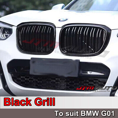 Gloss Black M Style Front Bumper Kidney Grill Grille for BMW X3 G01 & X4 G02