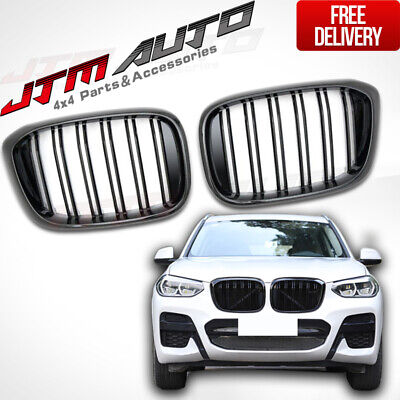 Gloss Black M Style Front Bumper Kidney Grill Grille for BMW X3 G01 & X4 G02