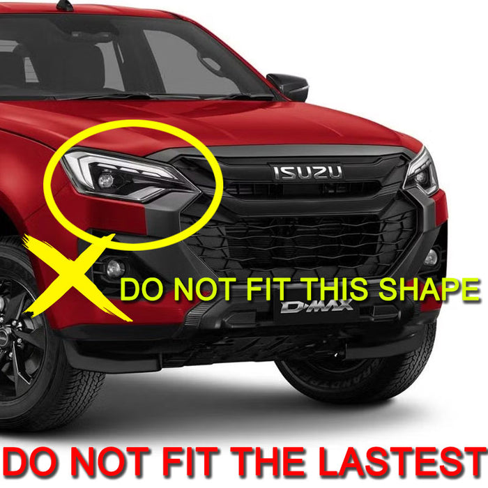 MATT Black Head Light Cover Trim to suit Isuzu D-max DMAX 2020-2024