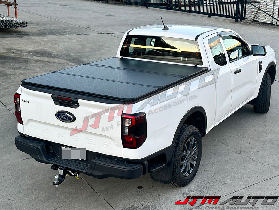 Aluminium Tri-Fold Folding Hard Tonneau Cover Suits Ranger Next Gen Super Cab