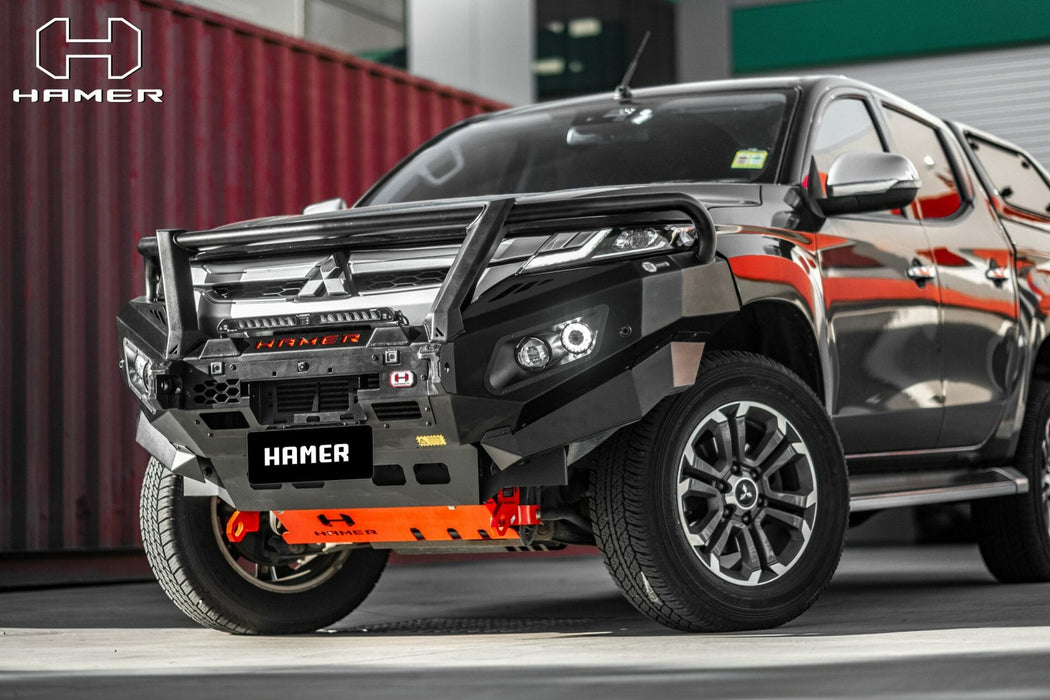 Hamer King series Plus Triple Loop Bull Bar to suit Mitsubishi Triton MR 2018 – 2024