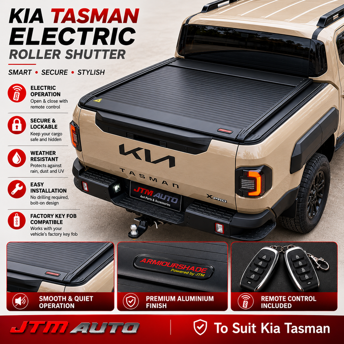 Armorshade Electric Retractable Roller Shutter to suit KIA Tasman 2025-ON